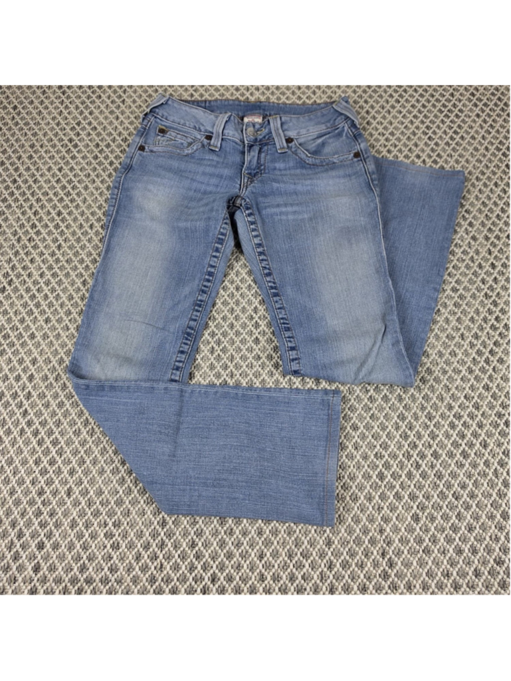 True Religion Straight Jeans Size 27 Light Wash